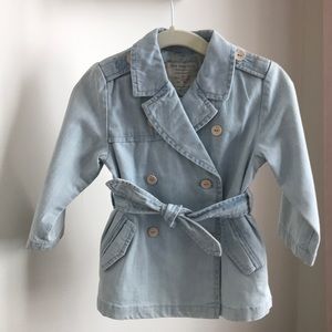Zara Jean trench coat 12-18m